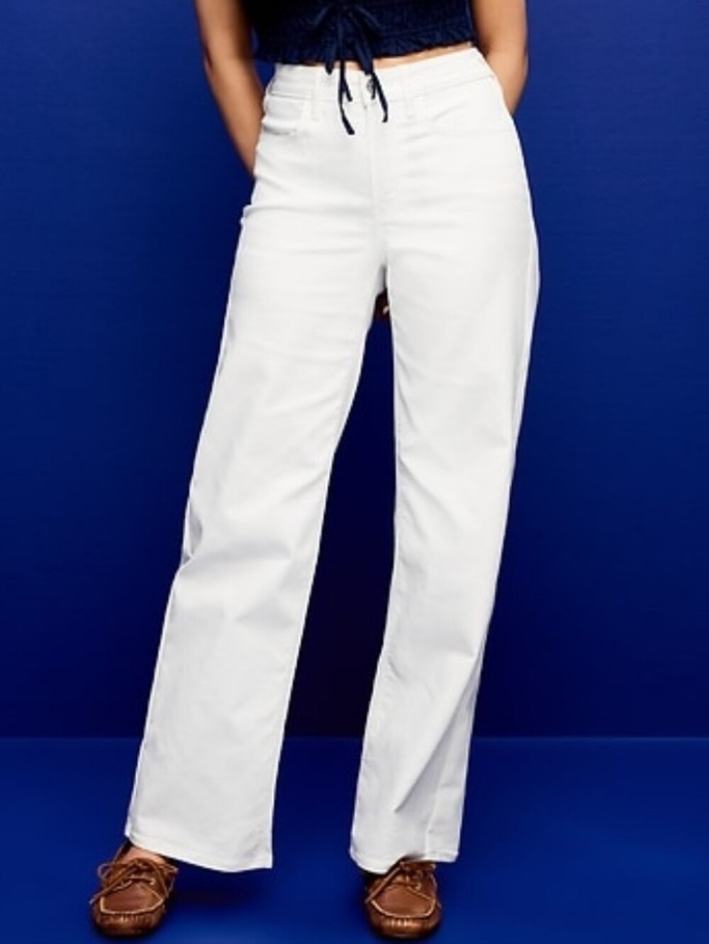 Old Navy White Wide Leg Hi Rise Women's Jeans Size 12